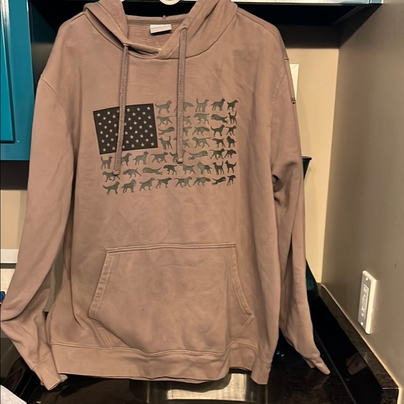 Other - Men's Brown Hoodie with Dog Print
